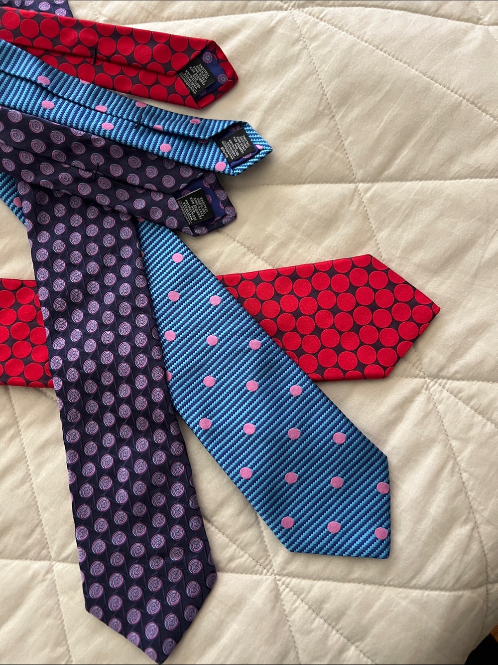 Lot of 3 Ted Baker ties made in USA 100% Italian silk